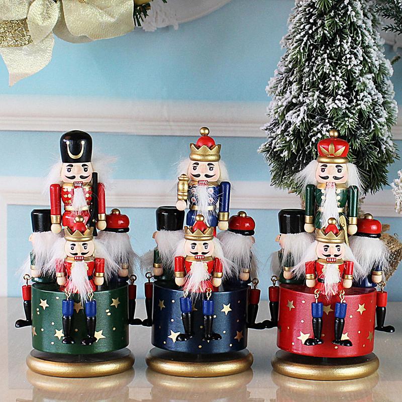 Nutcracker Figurine - Noel müzik kutusu komik fındıkkıran müzik