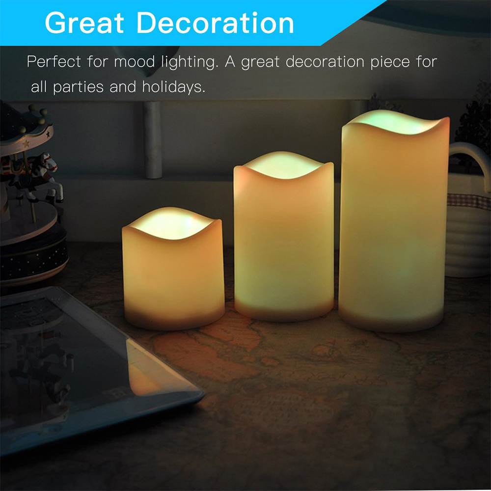 3 adet/takım LED Alevsiz Titre - Holiday Candle Set incelemesi ve fiyatı